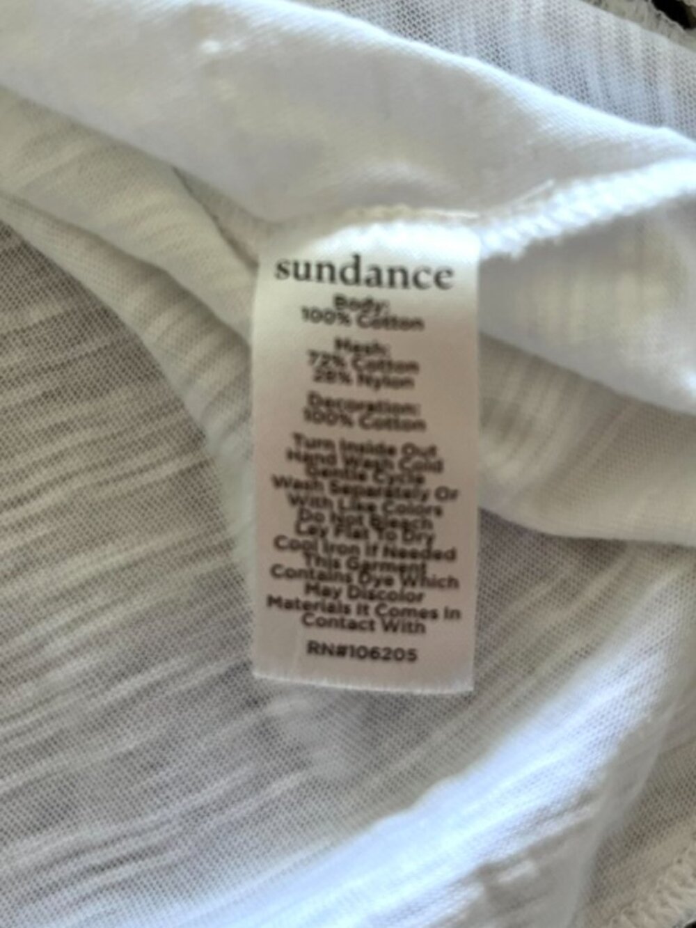 Sundance Eden's Lace White Embroidered Top | Size MP - Picture 3 of 6